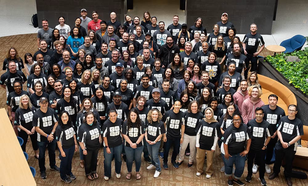 Photo of the entire Code.org team from our annual company gathering.