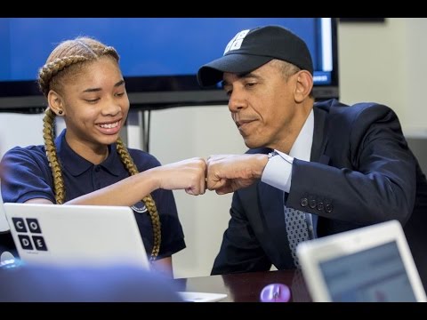 Play video President Obama does the Hour of Code